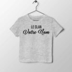 1—Le-Clan-votre-nom-(T-Shirt-Enfant-Heather-Grey)